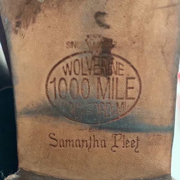 Wolverine x Samantha Pleet “1000 mile” oxblood leather boots in size 9US - Picture 6 of 6